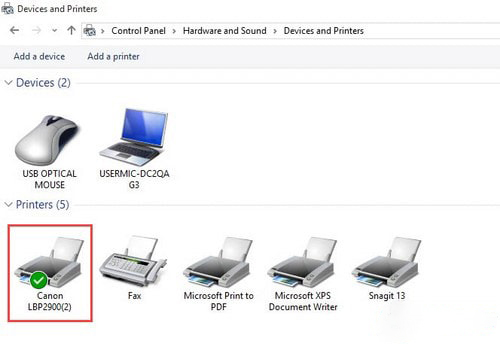 Tải Driver Máy In Canon 2900 Cho Windows 32 bit + 64 bit 13 Chọn máy in canon LBP2900 làm máy in mặc định