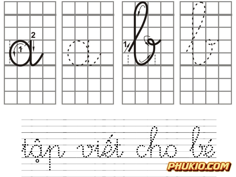 Font tập viết cho bé