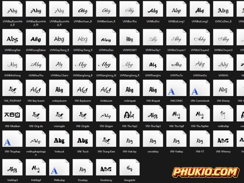 Font thư pháp việt hoá